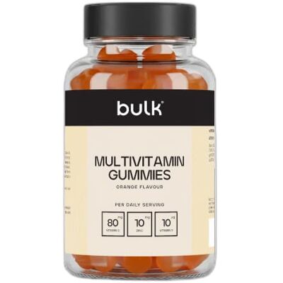 Bulk Gummies Multivitamines, Orange Complément Bien-Être avec 80 mg de Vitamine C, Zinc et Vitamine D, Soutien Immunité et Énergie, 60 Portions - Publicité Bulk Gummies Multivitamines, Orange Complément Bien-Être avec 80 mg de Vitamine C, Zinc et Vitamine D, Soutien Immunité et Énergie, 60 Portions - Publicité