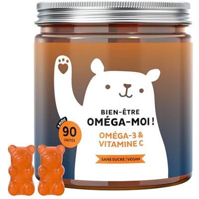 Bears with Benefits Bien-être Oméga-Moi ! Oméga 3 DHA 50 mg – Sans Poisson – avec Vitamine C, E, Huile de Microalgues – Système Immunitaire – 90 unités (3 mois) – Sans Sucres, Vegan – - Publicité Bears with Benefits Bien-être Oméga-Moi ! Oméga 3 DHA 50 mg – Sans Poisson – avec Vitamine C, E, Huile de Microalgues – Système Immunitaire – 90 unités (3 mois) – Sans Sucres, Vegan – - Publicité
