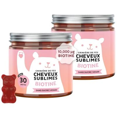 Bears with Benefits Gummies Biotine 10.000 µg Cheveux 2x30 unités - Publicité Bears with Benefits Gummies Biotine 10.000 µg Cheveux 2x30 unités - Publicité