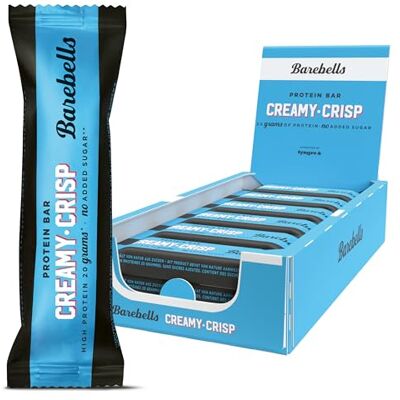BAREBELLS Barre de protéine 20g proteine, 12x55g chocolat protein bars (Creamy Crisp) - Publicité BAREBELLS Barre de protéine 20g proteine, 12x55g chocolat protein bars (Creamy Crisp) - Publicité