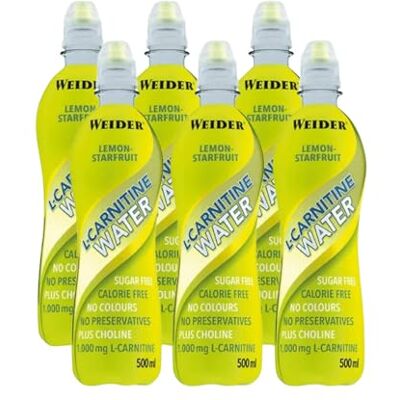 Weider L-Carnitine Water (6x500ml) Citron-pamplemousse - Publicité Weider L-Carnitine Water (6x500ml) Citron-pamplemousse - Publicité