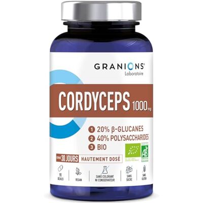 Granions Cordyceps Bio Champignon Adaptogene Energie Recuperation 30j Booste l'energie et les performances physiques, favorise la recuperation gelules cordyceps bio champignon adaptogene - Publicité Granions Cordyceps Bio Champignon Adaptogene Energie Recuperation 30j Booste l'energie et les performances physiques, favorise la recuperation gelules cordyceps bio champignon adaptogene - Publicité