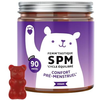 Bears with Benefits Femm'tastique SPM Cycle équilibré Confort prémenstruel avec 30mg de Poivre des moines, Vitamine B6 et Extrait de Dong Quai 90 unités (3 Mois) Vegan - Publicité Bears with Benefits Femm'tastique SPM Cycle équilibré Confort prémenstruel avec 30mg de Poivre des moines, Vitamine B6 et Extrait de Dong Quai 90 unités (3 Mois) Vegan - Publicité