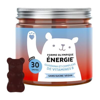 Bears with Benefits Forme Olympique Énergie – Énergie Naturelle avec Guarana 30mg, Vitamines B6, B12 & Biotine – 30 Gummies (1 Mois), Sans Sucres, Végan, - Publicité Bears with Benefits Forme Olympique Énergie – Énergie Naturelle avec Guarana 30mg, Vitamines B6, B12 & Biotine – 30 Gummies (1 Mois), Sans Sucres, Végan, - Publicité