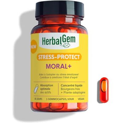 Herbalgem Gemmocaps Stress-Protect Moral+ 30 Capsules - Publicité Herbalgem Gemmocaps Stress-Protect Moral+ 30 Capsules - Publicité