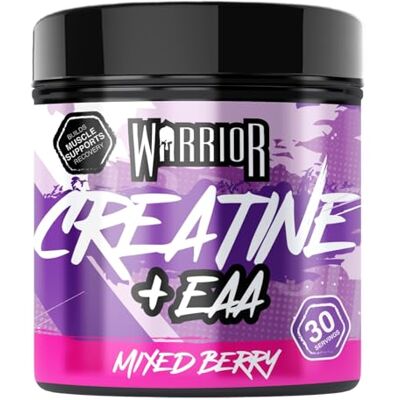 Warrior Supplements Warrior Creatine Plus EAA - Muscle-Force-Récupération - Publicité Warrior Supplements Warrior Creatine Plus EAA - Muscle-Force-Récupération - Publicité