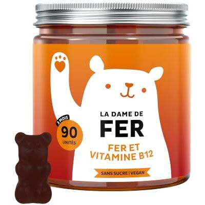 Bears with Benefits La Dame de Fer Gummies soutenant l'Energie et Vitalité Minéral avec complexe de vitamines B12, B1, B6, C, D et Iode 90 pièces (3 mois) Vegan Sans sucre - Publicité Bears with Benefits La Dame de Fer Gummies soutenant l'Energie et Vitalité Minéral avec complexe de vitamines B12, B1, B6, C, D et Iode 90 pièces (3 mois) Vegan Sans sucre - Publicité