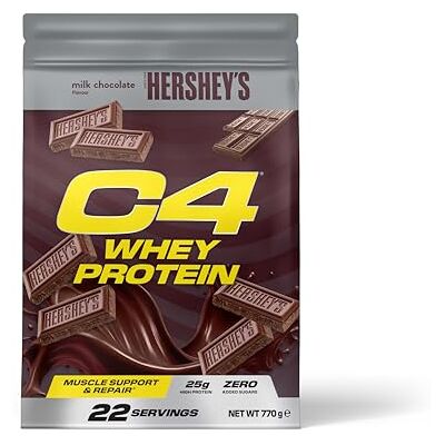 Cellucor C4 Whey Poudre de protéines, Hershey's Chocolate, 25g Protein, Faible teneur en sucre, Récupération après l’entraînement, 22 portions - Publicité Cellucor C4 Whey Poudre de protéines, Hershey's Chocolate, 25g Protein, Faible teneur en sucre, Récupération après l’entraînement, 22 portions - Publicité