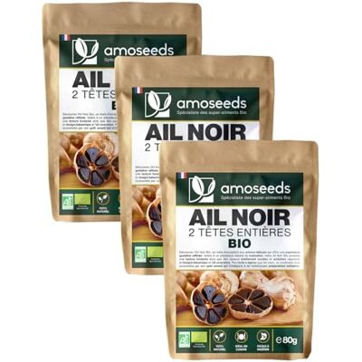 Amoseeds Ail Noir Bio, 6 têtes entières Fermenté, Goût doux, Saveur Umami Qualité Supérieure 100% Naturel et Biologique (Ail Noir Bio, 6 têtes entières) - Publicité Amoseeds Ail Noir Bio, 6 têtes entières Fermenté, Goût doux, Saveur Umami Qualité Supérieure 100% Naturel et Biologique (Ail Noir Bio, 6 têtes entières) - Publicité