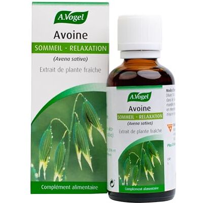 A.Vogel Complément alimentaire sommeil et relaxation Favorise le sommeil réparateur Diminue les insomnie dû à l'anxiété, la fatigue et les troubles nerveux Extrait d'avoine 50ml - Publicité A.Vogel Complément alimentaire sommeil et relaxation Favorise le sommeil réparateur Diminue les insomnie dû à l'anxiété, la fatigue et les troubles nerveux Extrait d'avoine 50ml - Publicité