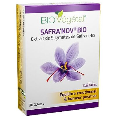 BIO + Phyto Sud Safra'Nov® BIO Extrait de Safran Bio pour l'Équilibre Émotionnel, une Humeur Positive et pour la Relaxation Procédé d'Extraction Breveté 1 Mois de Cure de Safran Fabriqué en France - Publicité BIO + Phyto Sud Safra'Nov® BIO Extrait de Safran Bio pour l'Équilibre Émotionnel, une Humeur Positive et pour la Relaxation Procédé d'Extraction Breveté 1 Mois de Cure de Safran Fabriqué en France - Publicité