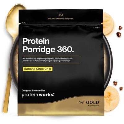 THE PROTEIN WORKS Protein Works Protein Porridge 360 Gold, Banane et Éclats de Chocolat - Publicité THE PROTEIN WORKS Protein Works Protein Porridge 360 Gold, Banane et Éclats de Chocolat - Publicité