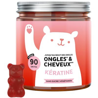 Bears with Benefits Gummies Kératine Jusqu'au bout des ongles Ongles & Cheveux avec Vitamine C, E, Biotin, Zinc, Selenium, Cuivre Sans Sucre et Vegétarien 90 pièces (3 mois) - Publicité Bears with Benefits Gummies Kératine Jusqu'au bout des ongles Ongles & Cheveux avec Vitamine C, E, Biotin, Zinc, Selenium, Cuivre Sans Sucre et Vegétarien 90 pièces (3 mois) - Publicité