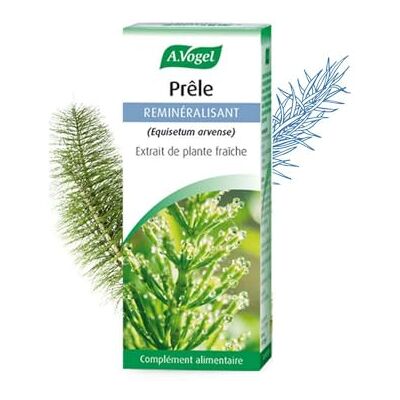 A.Vogel Complément alimentaire reminéralisant Favorise la bonne santé des os, des cheveux et de la peau Diurétique et élimination Extrait de plante fraîche de Prêle 50ml - Publicité A.Vogel Complément alimentaire reminéralisant Favorise la bonne santé des os, des cheveux et de la peau Diurétique et élimination Extrait de plante fraîche de Prêle 50ml - Publicité