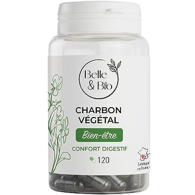 BIO + DIGESTION & MAUX DE VENTRE 100% Charbon Végétal Activé 120 gélules Cure 1 mois Complément Alimenaire BELLE&BIO Fabriqué en France - Publicité BIO + DIGESTION & MAUX DE VENTRE 100% Charbon Végétal Activé 120 gélules Cure 1 mois Complément Alimenaire BELLE&BIO Fabriqué en France - Publicité