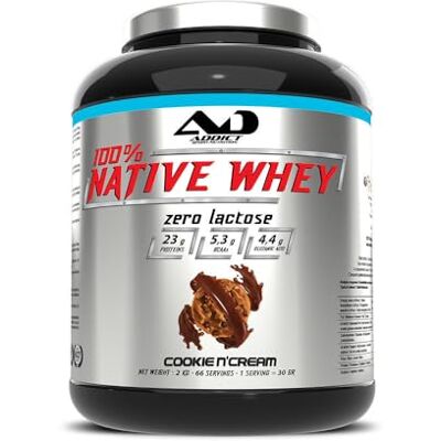 Addict Sport Nutrition - 100% Whey Native - 2kg - Publicité Addict Sport Nutrition - 100% Whey Native - 2kg - Publicité