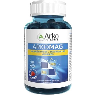 Arkopharma Arkomag Magnésium B6 45 Gummies - Publicité Arkopharma Arkomag Magnésium B6 45 Gummies - Publicité