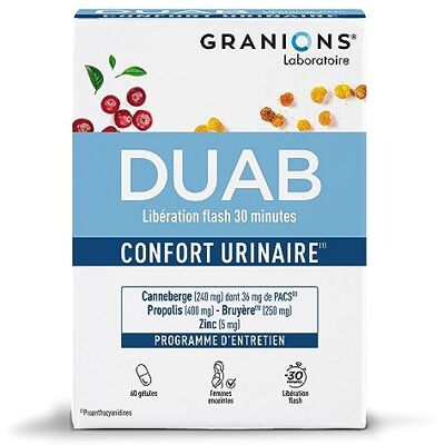 Granions Duab Bien-être Feminin - Complément Alimentaire - Publicité Granions Duab Bien-être Feminin - Complément Alimentaire - Publicité