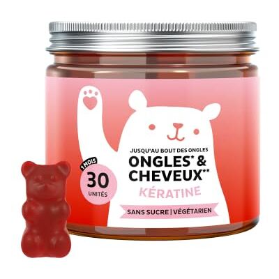Bears with Benefits Gummies Kératine Jusqu'au bout des ongles Ongles & Cheveux avec Vitamine C, E, Biotin, Zinc, Selenium, Cuivre Sans Sucre et Vegétarien 30 pièces (1 mois) - Publicité Bears with Benefits Gummies Kératine Jusqu'au bout des ongles Ongles & Cheveux avec Vitamine C, E, Biotin, Zinc, Selenium, Cuivre Sans Sucre et Vegétarien 30 pièces (1 mois) - Publicité