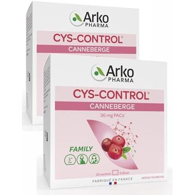 Arkopharma Cys-Control Lot de 2 x 20 Sachets by - Publicité Arkopharma Cys-Control Lot de 2 x 20 Sachets by - Publicité