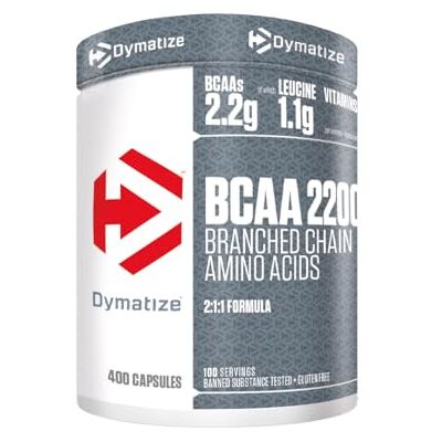Dymatize BCAA 2200 Caps 400er Acides aminés essentiels leucine, isoleucine, valine - Publicité Dymatize BCAA 2200 Caps 400er Acides aminés essentiels leucine, isoleucine, valine - Publicité