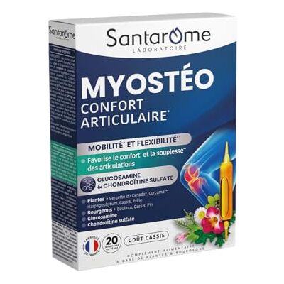 BIO + Myostéo Confort Articulaire Complément Alimentaire Souplesse & Mobilité Articulaire A base de plantes Glucosamine, Chondroïtine, Curcuma 20 Ampoules Made In France Végan - Publicité BIO + Myostéo Confort Articulaire Complément Alimentaire Souplesse & Mobilité Articulaire A base de plantes Glucosamine, Chondroïtine, Curcuma 20 Ampoules Made In France Végan - Publicité