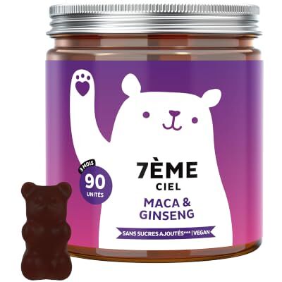 Bears with Benefits 7eme Ciel Gummies Maca Énergie et Vitalité Avec Ginseng, Tribulus Terrestris, Zinc et Biotine Sélénium 90 unités (3 mois) Végan, Sans Sucre Ajouté - Publicité Bears with Benefits 7eme Ciel Gummies Maca Énergie et Vitalité Avec Ginseng, Tribulus Terrestris, Zinc et Biotine Sélénium 90 unités (3 mois) Végan, Sans Sucre Ajouté - Publicité
