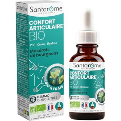 BIO + Confort Articulaire Bio Macérat de bourgeons Complément Alimentaire Articulations Gémmothérapie Pin, Cassis, Bouleau Flacon Pipette 30 ml France - Publicité BIO + Confort Articulaire Bio Macérat de bourgeons Complément Alimentaire Articulations Gémmothérapie Pin, Cassis, Bouleau Flacon Pipette 30 ml France - Publicité