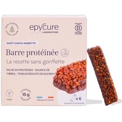 Epycure Barre Protéinée (6x30g) Barres protéinées 15 g de protéines et 121 kcal Chocolat Noisette - Publicité Epycure Barre Protéinée (6x30g) Barres protéinées 15 g de protéines et 121 kcal Chocolat Noisette - Publicité