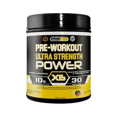 Healthy Fusion Pre-Workout Puissant Énergie Maximale, Force & Prise de Masse Boisson Pré-Entraînement avec Bêta-Alanine, Créatine, Citrulline, Bétaïne, Arginine Performances Musculaires Saveur Pastèque 300g - Publicité Healthy Fusion Pre-Workout Puissant Énergie Maximale, Force & Prise de Masse Boisson Pré-Entraînement avec Bêta-Alanine, Créatine, Citrulline, Bétaïne, Arginine Performances Musculaires Saveur Pastèque 300g - Publicité