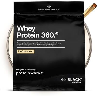 THE PROTEIN WORKS Protein Works Whey Protein 360 – BLACK Innovation, Protéine Whey en Poudre, Qualité Premium, Mélange Tri-Protéines, Sans Sucres Ajoutés, Acides Aminés Complets, Nature, 40 Portions, 1.2kg - Publicité THE PROTEIN WORKS Protein Works Whey Protein 360 – BLACK Innovation, Protéine Whey en Poudre, Qualité Premium, Mélange Tri-Protéines, Sans Sucres Ajoutés, Acides Aminés Complets, Nature, 40 Portions, 1.2kg - Publicité