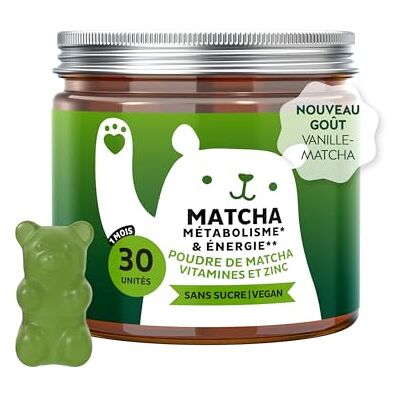 Bears with Benefits Gummies Matcha Métabolisme et Énergie 30 unités - Publicité Bears with Benefits Gummies Matcha Métabolisme et Énergie 30 unités - Publicité