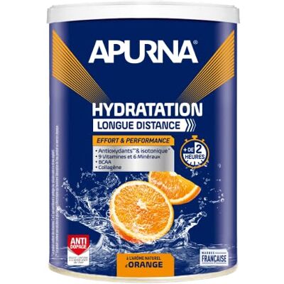 Boisson isotone d’orange longue distance Apurna - 500 g - Publicité Boisson isotone d’orange longue distance Apurna - 500 g - Publicité