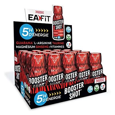 Eafit Booster shot - Mangue - Stimulant d'énergie pour l'entraînement - Publicité Eafit Booster shot - Mangue - Stimulant d'énergie pour l'entraînement - Publicité
