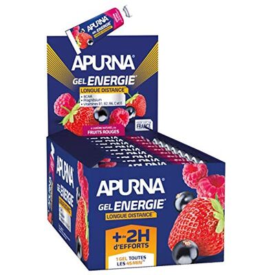 APURNA /Endurance/Pendant l'éffort/Gel Energie Longue Distance/Fruits Rouges/Présentoir 25x35g - Publicité APURNA /Endurance/Pendant l'éffort/Gel Energie Longue Distance/Fruits Rouges/Présentoir 25x35g - Publicité