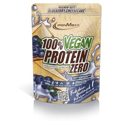 IronMaxx Vegan Protein Cheesecake à la myrtille 500g – Protéine Végétale Premium, Sans Sucre, Riche en Protéines, Faible en Glucides, Sans Soja, Sans Aspartame, Idéale pour les Végétaliens - Publicité IronMaxx Vegan Protein Cheesecake à la myrtille 500g – Protéine Végétale Premium, Sans Sucre, Riche en Protéines, Faible en Glucides, Sans Soja, Sans Aspartame, Idéale pour les Végétaliens - Publicité