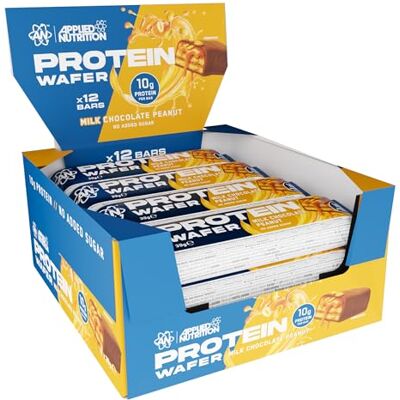Applied Nutrition Barre protéinée – Snack protéiné riche en protéines avec 10 g de protéines par barre, enrobé de chocolat au lait, texture légère et croustillante (barre de 39 g) (chocolat au lait et - Publicité Applied Nutrition Barre protéinée – Snack protéiné riche en protéines avec 10 g de protéines par barre, enrobé de chocolat au lait, texture légère et croustillante (barre de 39 g) (chocolat au lait et - Publicité