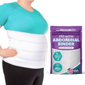 BraceAbility Reliure abdominale bariatrique taille plus 2XL Ceinture de ceinture d'obésité pour les grands hommes et les femmes avec un gros ventre - Publicité BraceAbility Reliure abdominale bariatrique taille plus 2XL Ceinture de ceinture d'obésité pour les grands hommes et les femmes avec un gros ventre - Publicité