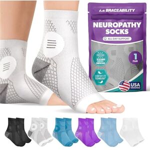 BraceAbility Chaussettes De Neuropathie Périphérique Neurite Compression Diabétique Toe Free Footwear Traitement Pied Cheville Goutte Fasciite Plantaire Soulagement Stent(M) - Publicité BraceAbility Chaussettes De Neuropathie Périphérique Neurite Compression Diabétique Toe Free Footwear Traitement Pied Cheville Goutte Fasciite Plantaire Soulagement Stent(M) - Publicité