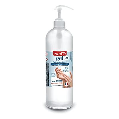 Purity Flacon pompe de 1 litre Gel Hydroalcoolique 703 Sans parfum - Publicité Purity Flacon pompe de 1 litre Gel Hydroalcoolique 703 Sans parfum - Publicité