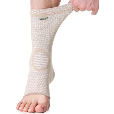 NEOtech Care Protège Cheville en fibre de bambou Chevillière sport Matériel élastique et respirant (Couleur beige, Taille XS, 1 Unité) - Publicité NEOtech Care Protège Cheville en fibre de bambou Chevillière sport Matériel élastique et respirant (Couleur beige, Taille XS, 1 Unité) - Publicité