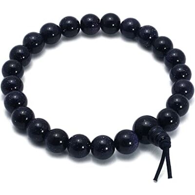 CrystalAge Bracelet de perles en pierre de soleil bleue - Publicité CrystalAge Bracelet de perles en pierre de soleil bleue - Publicité