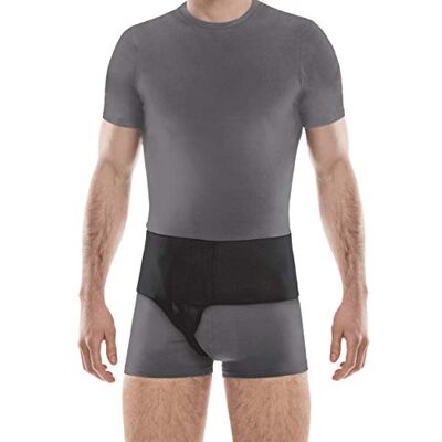 TOROS-GROUP Ceinture d'hernie inguinale du côté droit inguinale Coussinets de compression et une bandoulière Groin soutien Truss DROITE Large Noir - Publicité TOROS-GROUP Ceinture d'hernie inguinale du côté droit inguinale Coussinets de compression et une bandoulière Groin soutien Truss DROITE Large Noir - Publicité