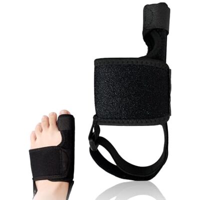 RYHHH Orthese Hallux Valgus Correcteur Hallux Valgus Confortable Jour et Nuit Soulage Douleurs D'oignons Chevauchement et Orteils en Marteau Taille Unique Unisexe Noir Gauche - Publicité RYHHH Orthese Hallux Valgus Correcteur Hallux Valgus Confortable Jour et Nuit Soulage Douleurs D'oignons Chevauchement et Orteils en Marteau Taille Unique Unisexe Noir Gauche - Publicité