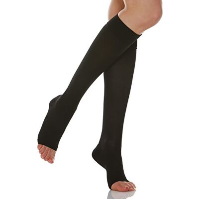 Relaxsan Basic 950A (1 Paire Noir 4/XL) mi-bas de maintien 280 Den pied ouvert compression graduée forte - Publicité Relaxsan Basic 950A (1 Paire Noir 4/XL) mi-bas de maintien 280 Den pied ouvert compression graduée forte - Publicité