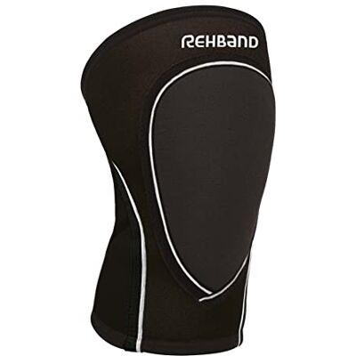 Rehband Genouillères Volleyball et Handball, 3 mm Néoprène, Genouillère Sport Rembourrée Antidérapante pour Femme et Homme, Protection et Stabilité pour Sports en Salle, Couleur:Noir, Taille:L - Publicité Rehband Genouillères Volleyball et Handball, 3 mm Néoprène, Genouillère Sport Rembourrée Antidérapante pour Femme et Homme, Protection et Stabilité pour Sports en Salle, Couleur:Noir, Taille:L - Publicité