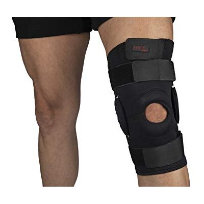 PRO 11 WELLBEING Genouillère articulée en néoprène avec rotule ouverte et double sangles pour un soutien maximal pour traiter les problèmes de ligament croquant croisé croisé LCA - Publicité PRO 11 WELLBEING Genouillère articulée en néoprène avec rotule ouverte et double sangles pour un soutien maximal pour traiter les problèmes de ligament croquant croisé croisé LCA - Publicité