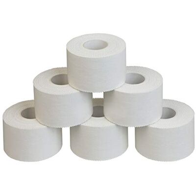 ALPIDEX 6 x Sport Tape 3,8 cm x 10 m Ruban Adhésif Sport Différente Couleurs Articulation Bandage Non Élastique Handball Football Volleyball, Couleur:Blanc - Publicité ALPIDEX 6 x Sport Tape 3,8 cm x 10 m Ruban Adhésif Sport Différente Couleurs Articulation Bandage Non Élastique Handball Football Volleyball, Couleur:Blanc - Publicité