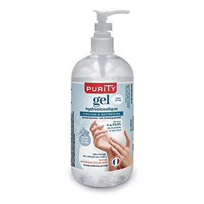 Purity Flacon de 500ml Gel Hydroalcoolique 703 Parfum Fleur de Lin - Publicité Purity Flacon de 500ml Gel Hydroalcoolique 703 Parfum Fleur de Lin - Publicité