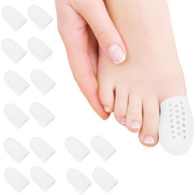 UBRAVE Protège Orteil en Gel, 16 Pièces Capuchons Orteils Tube Orteils silicone pour Gros Orteils, Protection Orteils soulage de douleur pour ongles incarnés, éviter les Ampoules Cors Callosités - Publicité UBRAVE Protège Orteil en Gel, 16 Pièces Capuchons Orteils Tube Orteils silicone pour Gros Orteils, Protection Orteils soulage de douleur pour ongles incarnés, éviter les Ampoules Cors Callosités - Publicité